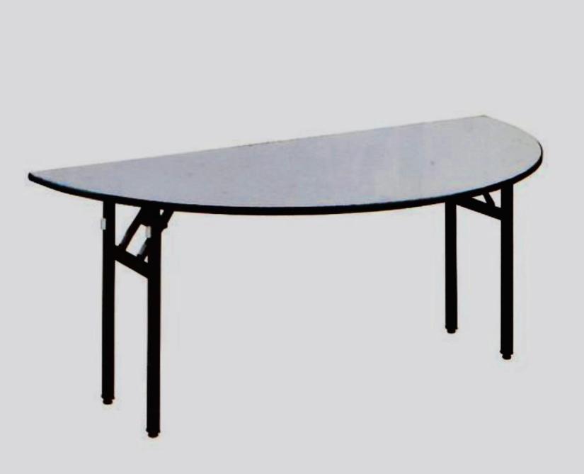 Half Round Table top White Vynil